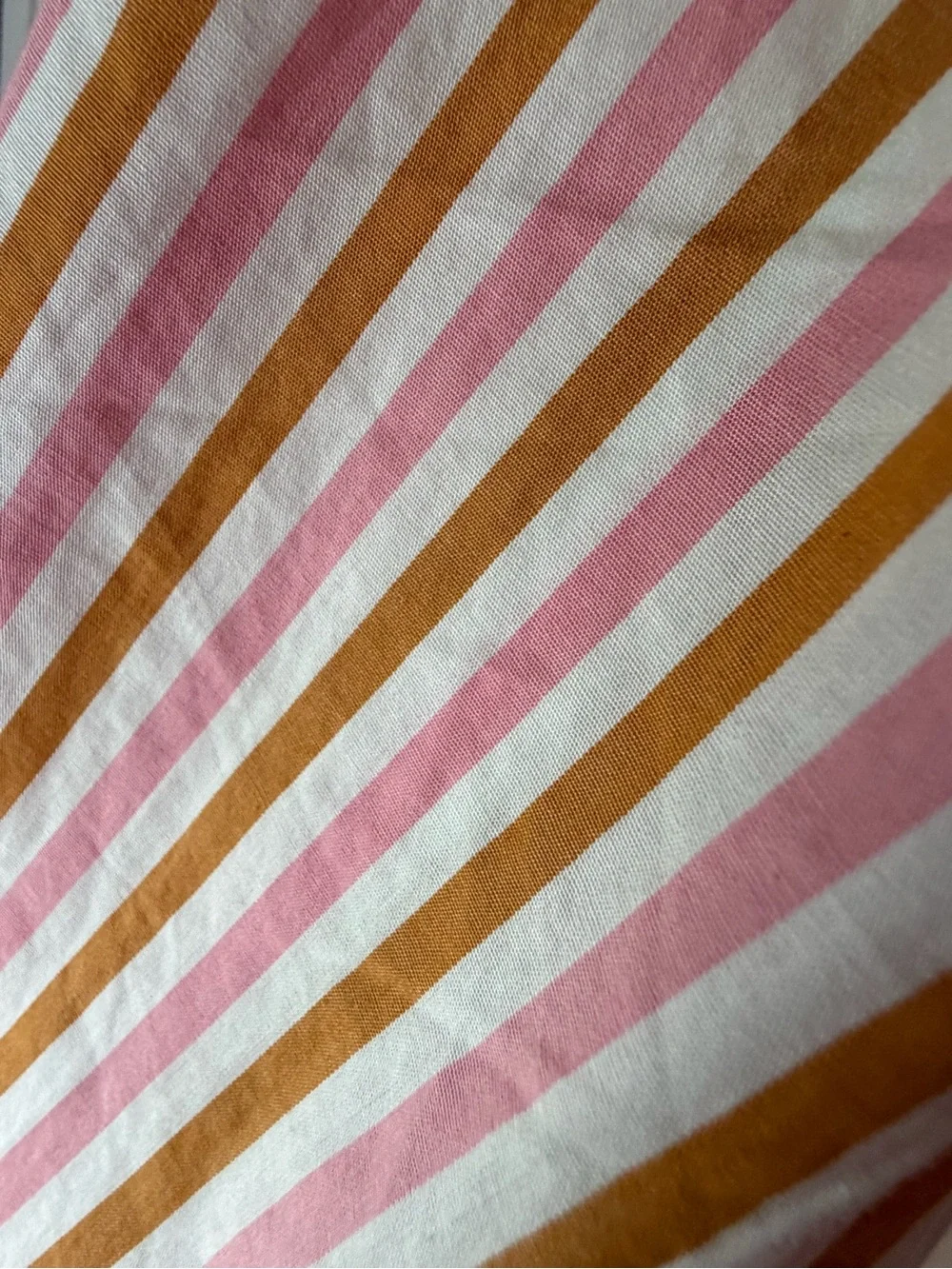 J Crew Pink & Brown Striped Top